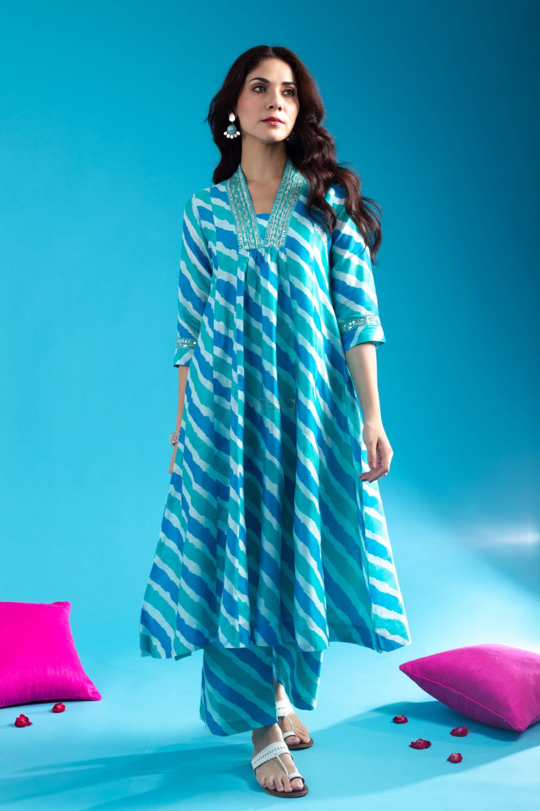 Akshar Designer Cotton Alia Cut Kurti With Bottom Wholesalers In Delhi
